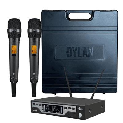 Microfone sem Fio D-8000S para Voz com Sistema Duplo UHF e Bastão em Alumínio Dylan