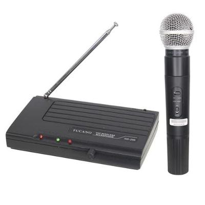 Microfone sem Fio SH-200 Dinâmico com Alcance Até 50 Metros Preto Tucano