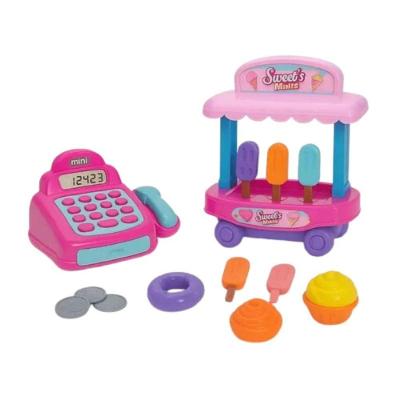 Brinquedo Infantil Sorveteira com Caixa Registradora de Brinquedo Educativo com Noções de Compra