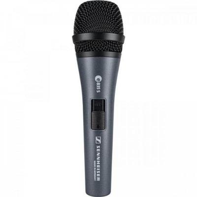 Microfone Dinâmico E835-s com Padrão Polar Cardióide e Construção em Metal Cinza Sennheiser