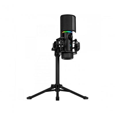 Microfone Gamer Mic Tripod com Padrão Cardioide e Iluminação RGB Dinâmico Preto Streamplify