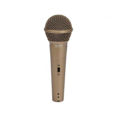 Microfone de Mão Dinâmico LS58 com Cápsula de Ímã de Neodímio Champanhe Leson