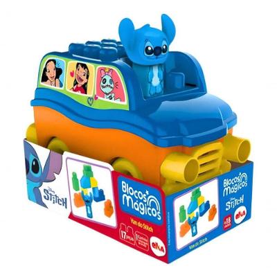 Brinquedo Infantil Blocos Magicos Van Do Stitch Disney Elka