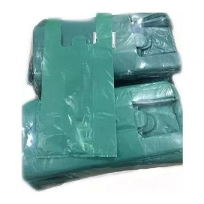 Sacola Plástica Reciclada Alça Camiseta 30x40 Reforçada 5KG Verde Higipack