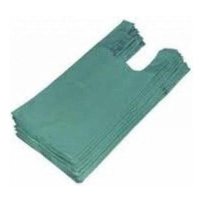 Sacola Plástica Reciclada 90x100CM Alça Camiseta Pacote 5KG Aprox. 50 Unidades Verde Higipack