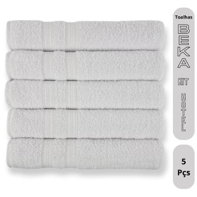 Kit 5 Toalhas de Banho Itália Soft Beka 100% Algodão 430g-m² Felpuda Macia Branco