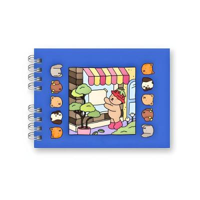 Livro de Colorir Capa Dura com 48 Desenhos Exclusivos Azul Utimix