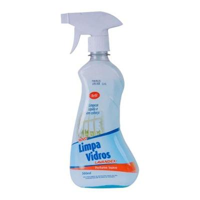 Limpa Vidros com Gatilho Aplicador Transparente 500ML para Vidros Lavandex