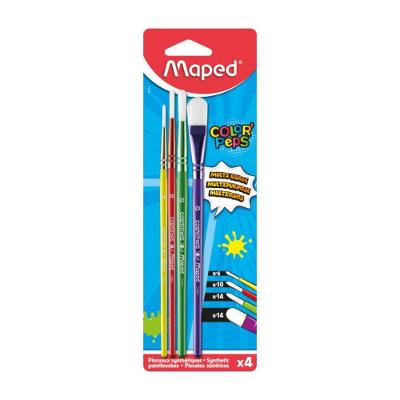Kit de Pincéis Color'Peps com 4 Unidades para Diversas Técnicas de Pintura Maped