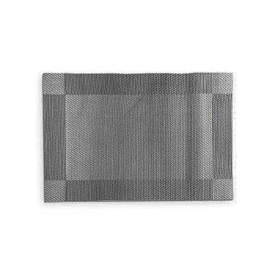 Jogo Americano Kit6 em PVC Metalizado 45cm X 30cm 4 Peças Prata OEM