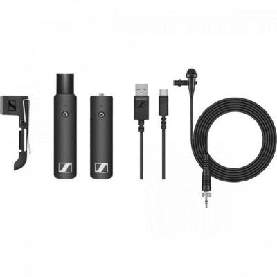 Kit de Microfone sem Fio XSW-D Lavalier Set Lapela ME2-II Transmissão Digital 2,4 Ghz Preto