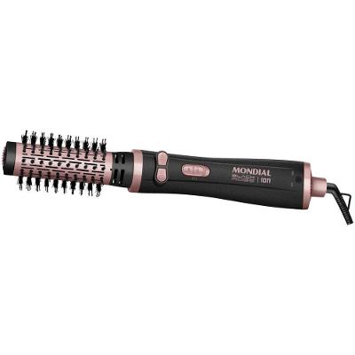 Escova Secadora Rotativa Erb-01 3 em 1 1200W Tecnologia Iônica Preto, Rosa Bivolt