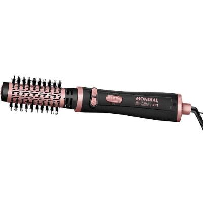 Escova Rotativa 3 em 1 ERB-01 1200W Tecnologia Cerâmica Tourmaline Íon Preto, Rosê Bivolt