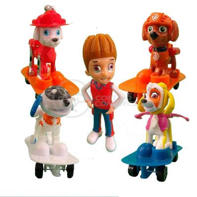 Kit de Bonecos Patrulha Canina com 5 Personagens, 4 Skates e Distintivos Smart Bracelet