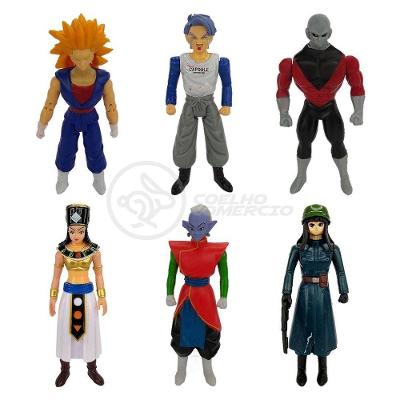 Kit de Bonecos Dragon Ball com 6 Personagens Vegetto SSJ3 Jiren Trunks Smart Bracelet