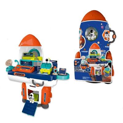 Playset Espacial Foguete com Estação Rover Lunar Azul Xalingo Brinquedos