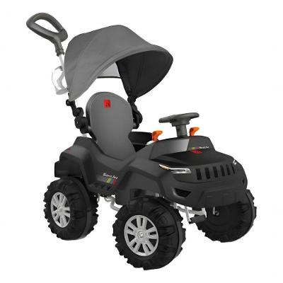 Miniveículo Super Jipe Bandeirante Reclinável com Assento Confortável e Capota Removível Preto