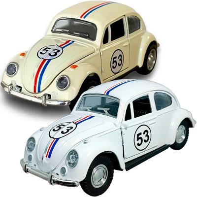 Miniatura Colecionável Fusca Herbie Fricção com Detalhes Realistas Kit 2pçs Branco Outras Marcas