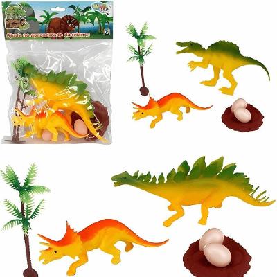 Mini Figuras de Dinossauros Kit Dinossauros 6 Peças Educativo para Crianças Well Kids