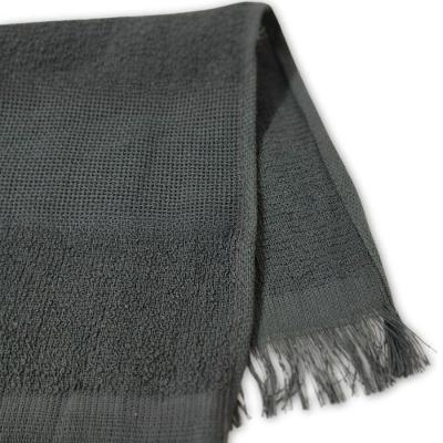 Kit Toalha de Mão Social 10 Peças 100% Algodão 260g-m² para Bordado e Pintura Cinza OEM