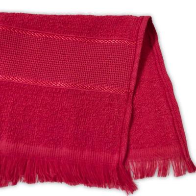 Kit Toalha Social 10 Peças 100% Algodão 260g-m² para Lavabo e Artesanato Vermelho OEM