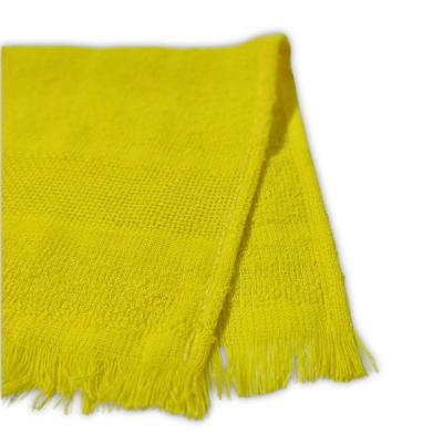 Kit Toalha de Mão Social 10 Peças 100% Algodão 260g-m² Amarelo para Bordado e Esmaltaria OEM