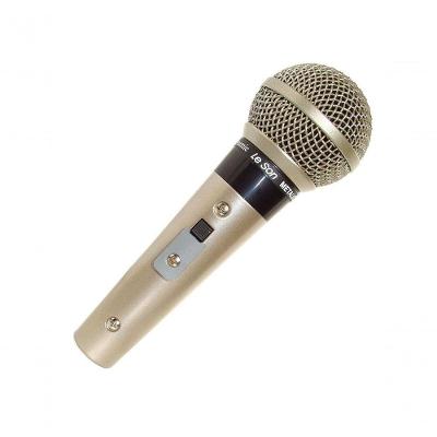 Microfone SM-58 P4 Ouro Cardioide Dinâmico com Cabo 5M Dourado Leson