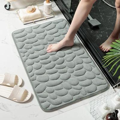 Kit Tapete de Banheiro Paralelepipedo La Coral 40x60cm 2 Pecas Cinza OEM