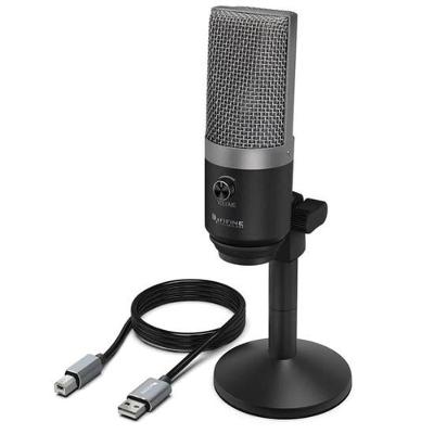 Microfone Condensador USB K670 com Som Profissional de Estúdio Preto Fifine Official