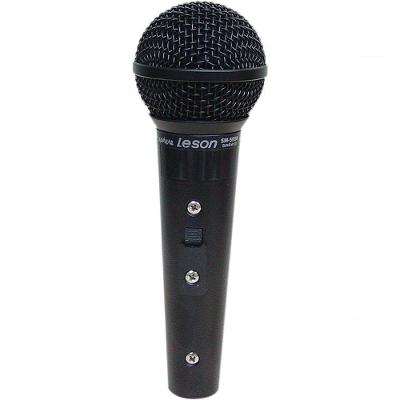 Microfone com Fio Profissional SM58 P4 BK com Impedância Alta e Cabo 5 METROS Preto Leson