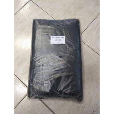 Saco de Lixo Intermediário Reforçado Preto 100L 75 X 90CM Micra 6 100 Unidades Higipack