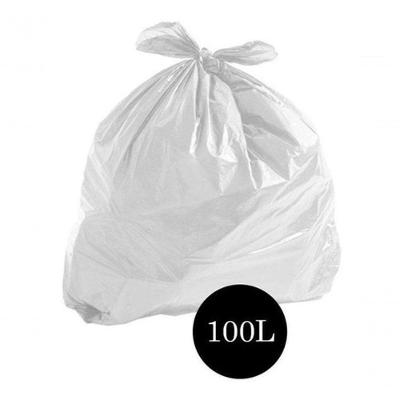 Saco de Lixo Comum Leitoso Branco 100L Pacote C-100 Unidades Higipack
