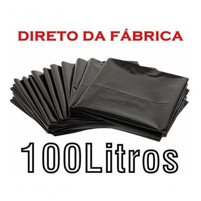 Saco de Lixo 100 Litros 100 Unidades Resistente 100L para Uso Doméstico e Comercial Higipack