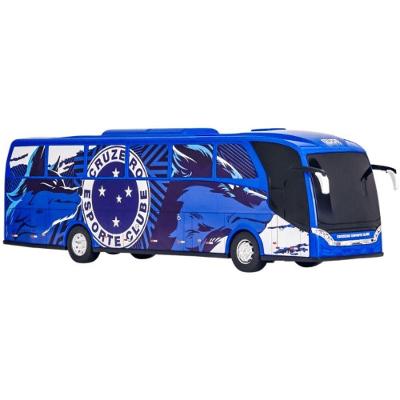 Ônibus de Brinquedo Ônibus Cruzeiro 1:30 com Escala 1:30 e Sistema Bate e Volta Azul Usual Plastic