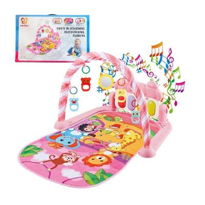 Tapete de Atividades Musical Tapete Musical Floresta Rosa para Bebê com Piano Interativo Rosa OEM