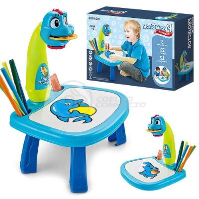 Projetor para Desenho Infantil Mesa de Desenhos Interativos Infantil Galinha Azul com Discos