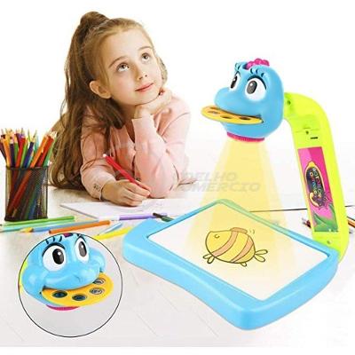 Projetor para Desenho Infantil Mesa Pintura de Projeção Magica com Estímulo à Aprendizagem Azul