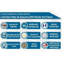 Cama Box Casal: Colchão Espuma Polar D45 Pérola Fort + Base CRC Rústico Clean(138x188) - 2