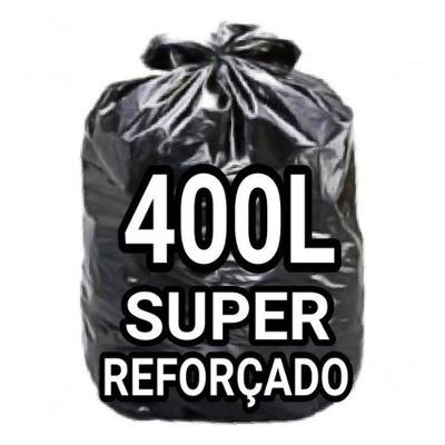 Saco para Lixo 400 Litros Super Reforçado Preto Transparente 10 Unidades 125X135CM Higipack