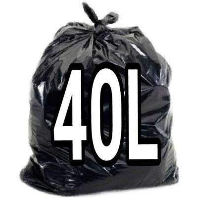 Saco para Lixo 40 Litros Parede Dupla 06 Micras 50x60cm 100 Unidades Preto Higipack