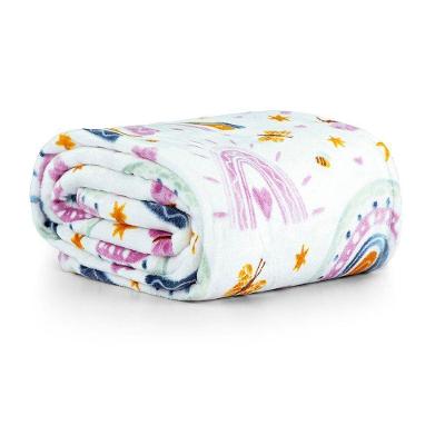 Manta Estampada Infantil Tutti Kids Solteiro 01 Peça 100% Poliéster - Rainbow