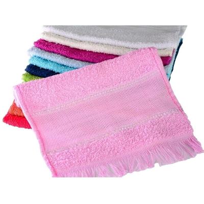 Kit Toalha Social Menina Solido 10 Peças 100% Algodão 260g-m² Liso Rosa OEM