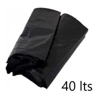 Saco de Lixo Preto Reforçado 40 Litros Pacote com 100 Unidades para Uso Diário Higipack