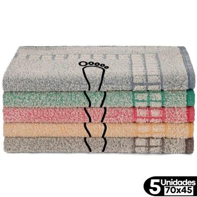 Toalha de Piso Pezinho 100% Algodão 45X70 Kit 5 Unidades Branco Toalhas Beka