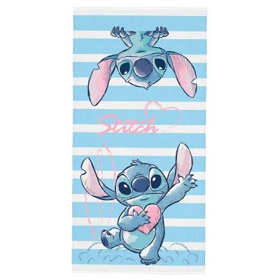 Toalha de Banho Infantil Aveludada Stitch 70x140CM 55% Algodão 45% Poliéster 280g-m²