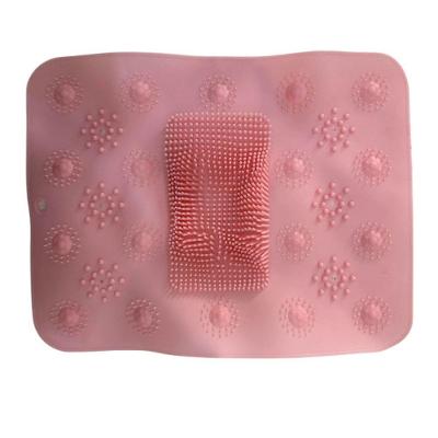 Tapete de Box Tapete Box Silicone 38x38 Kit 2 Peças Rosa Antiderrapante com Ventosas OEM