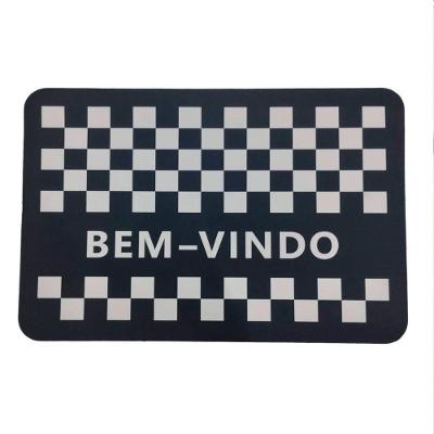 Tapete de Banheiro Retangular Bem Vind Veludo Cristal 60x40 1 Peça Estampado Secagem Rápida OEM