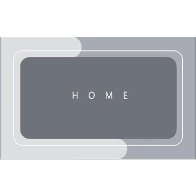 Tapete de Banheiro Antiderrapante Veludo Cristal 40x60 1 Peça Cinza OEM