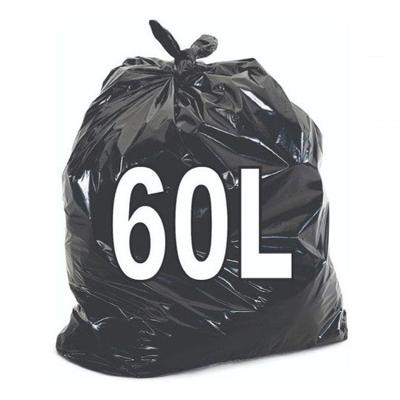 Saco para Lixo 60 Litros Preto 100 Unidades 80CM X 60CM Resistente para Uso Doméstico Higipack