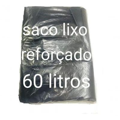 Saco para Lixo Saco Lixo Reforçado 60 Litros Preto 80CM X 63CM com 100 Unidades Higipack
